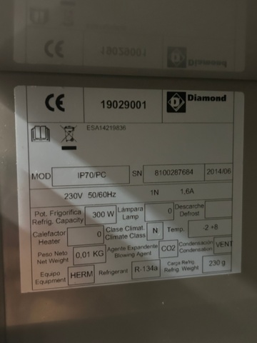 1367418-4 Rostfria kylskåp Diamond, 1st kylskåp okänd modell