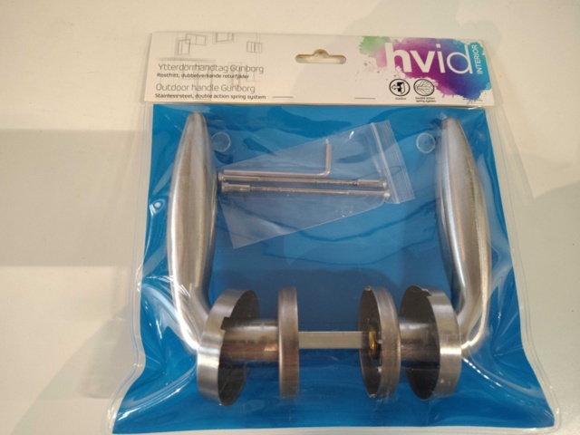 1322378-2 Exterior door handle, 2 pcs, Hvid Interior Gunborg