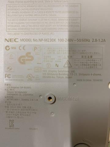 1354646-5 Projector NEC M230X
