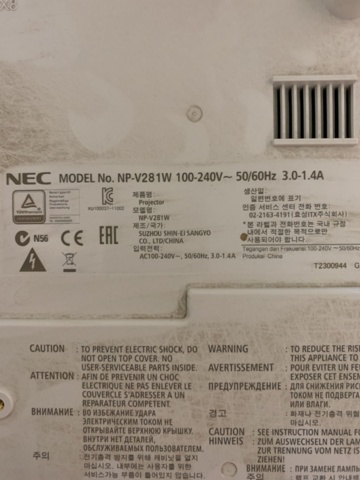 1354650-6 Projektor NEC NP-V281W