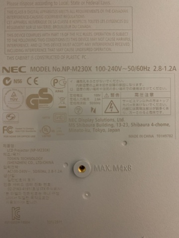 1384253-6 Projektor NEC M230X