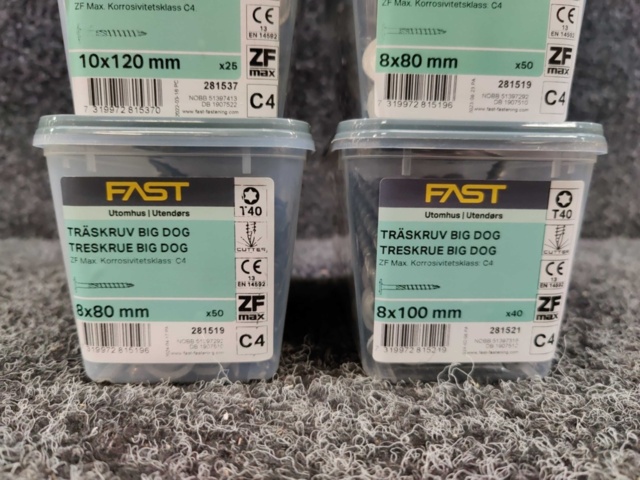 1385895-4 6 st Förpackningar Träskruv, Fast