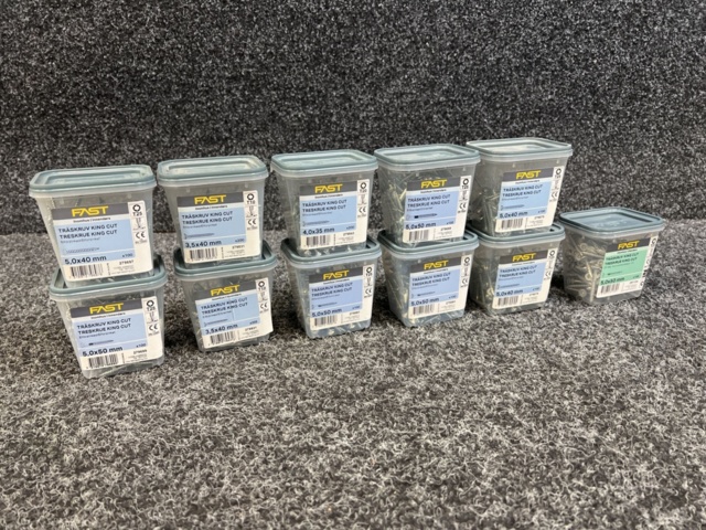 1386222-1 11 st Förpackningar Träskruv, Fast