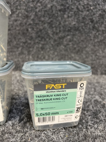 1386222-7 11 st Förpackningar Träskruv, Fast