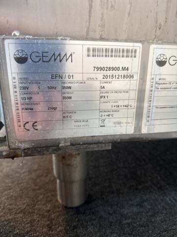 1355147-5 Stainless steel refrigerator - GEMM EFN/01