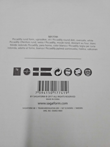 1387792-4 6 st Sagaform piccadilly rund form ugnssäker vit