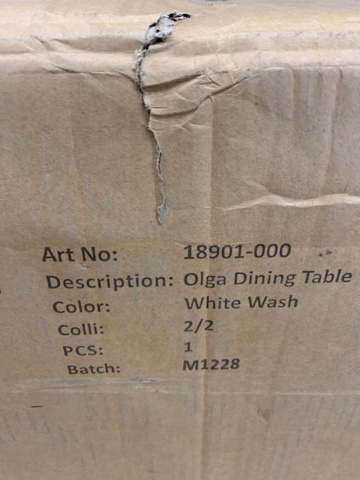 1386698-5 Matbord Olga 200 x 90 cm - Vit