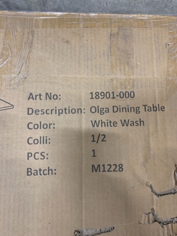 1386698-6 Matbord Olga 200 x 90 cm - Vit