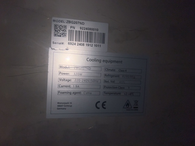 1325782-6 Refrigerated counter with cooling trough