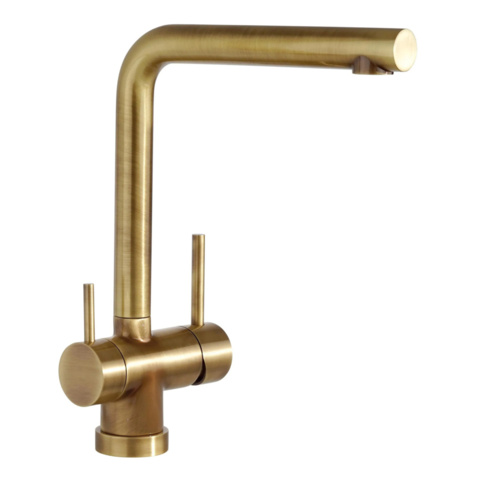 1389374-1 Mixer - iCrolla Milano, dishwasher shut-off, single lever, old bronze, 6570L VO B