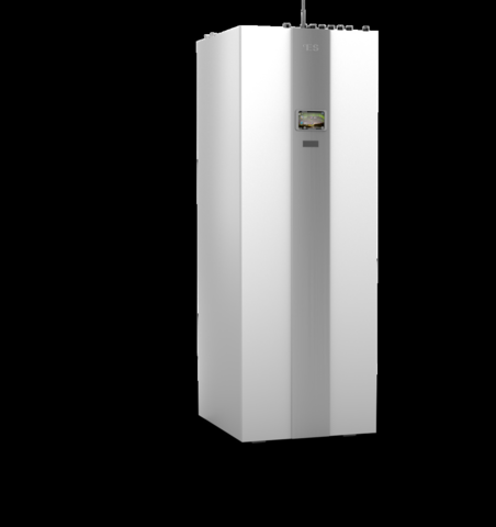 1389430-2 9 kW air/water heat pump with 250L hot water tank. Kit with stainless steel buffer tank.