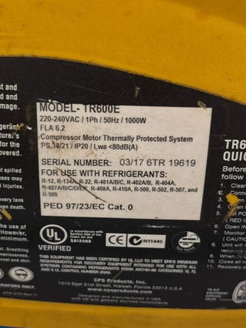 1367448-3 Proset CPS, vaccum pump CPS VP20E