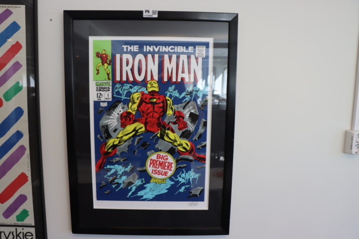 1174509-3 Painting "Iron Man" signed Stan Lee with certificate
