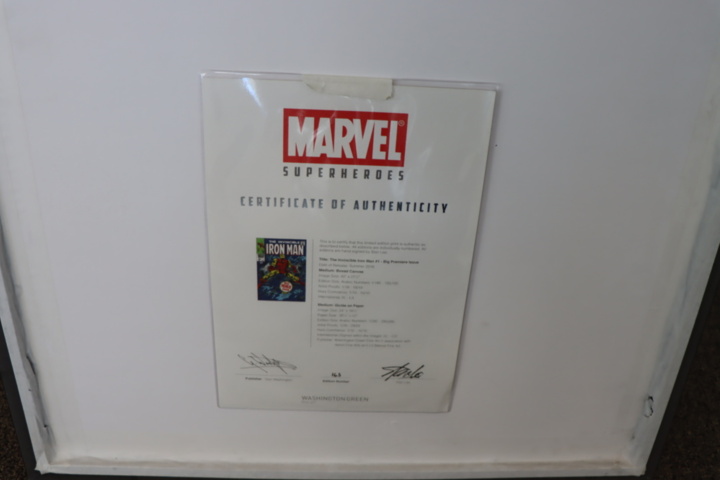 1174509-6 Painting "Iron Man" signed Stan Lee with certificate