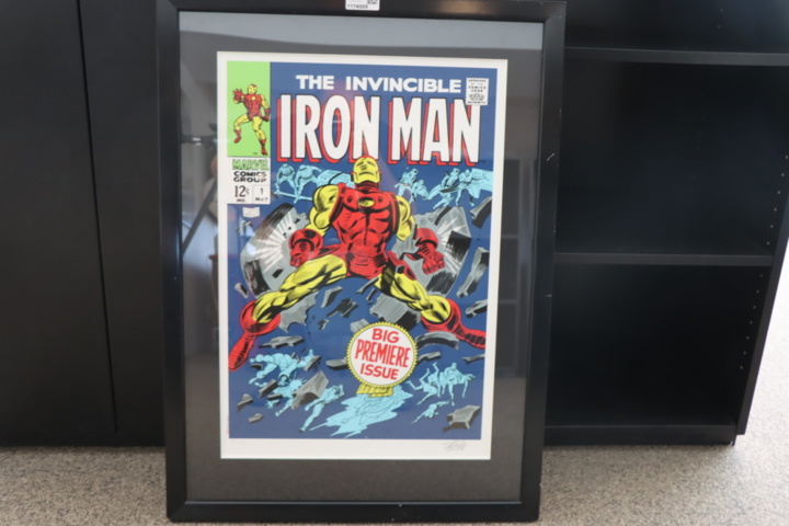 1174509-13 Painting "Iron Man" signed Stan Lee with certificate