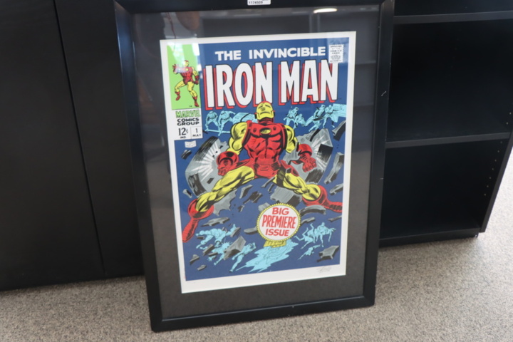 1174509-11 Painting "Iron Man" signed Stan Lee with certificate