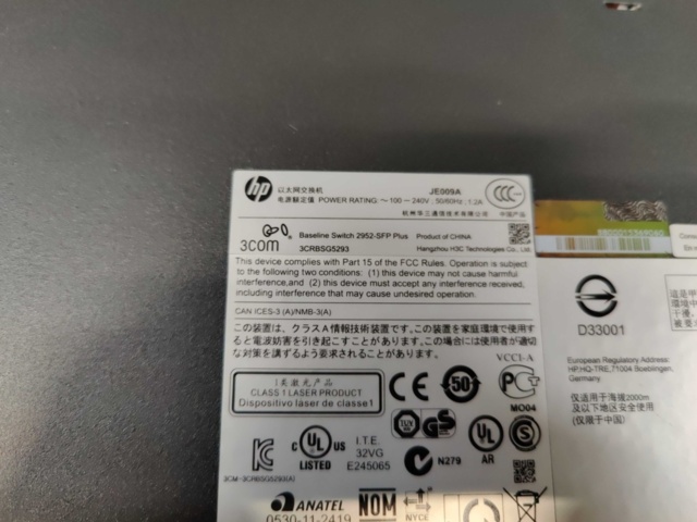 1389537-6 Switch HP V1910-48G JE009A
