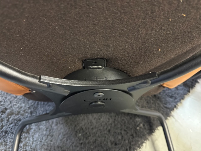 1390078-5 Slim stol med armstöd, cognacsfärgat europeiskt läder, 4 st