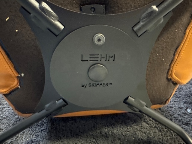 1390078-6 Slim stol med armstöd, cognacsfärgat europeiskt läder, 4 st