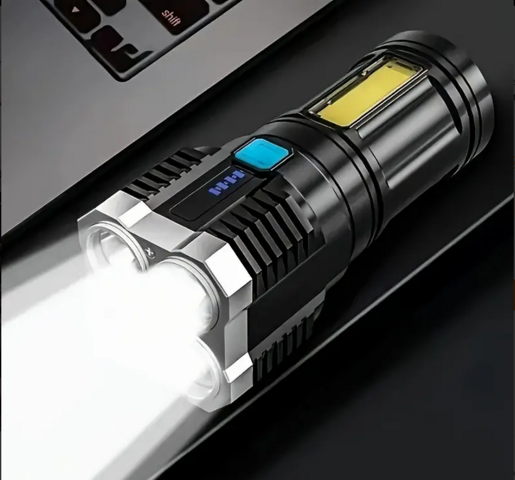 1390530-1 2 pcs Flashlights powerful 4 LED COB side light / USB charging