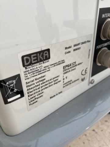 1390174-10 Medical/cosmetic laser equipment – Deka Smart 2940D Plus