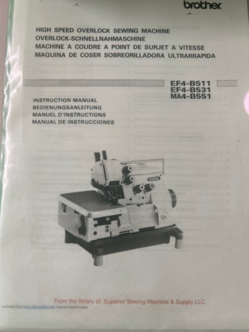 1367528-7 Sewing machine - Brother EF4-B511