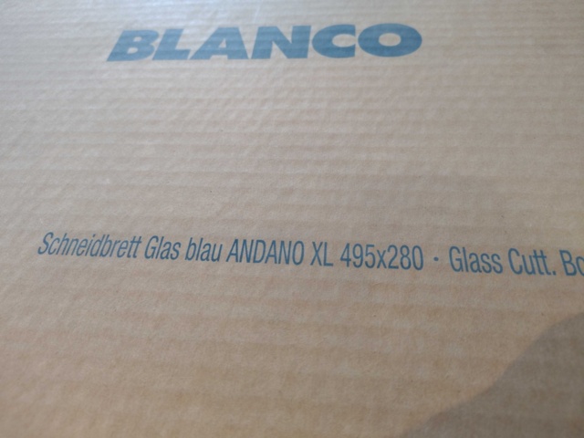 1369696-2 Cutting board - Blanco Andano XL, Safety glass, 495 x 280 mm