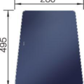 1369696-3 Cutting board - Blanco Andano XL, Safety glass, 495 x 280 mm