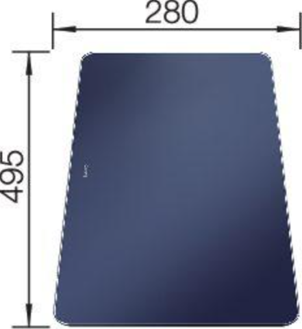 1369696-3 Cutting board - Blanco Andano XL, Safety glass, 495 x 280 mm