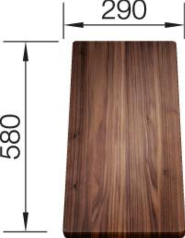 1391200-1 Cutting board - Blanco Statura, solid walnut, 580x290 mm