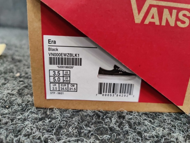 1391454-3 Shoes Vans Era Black, Size 34.5