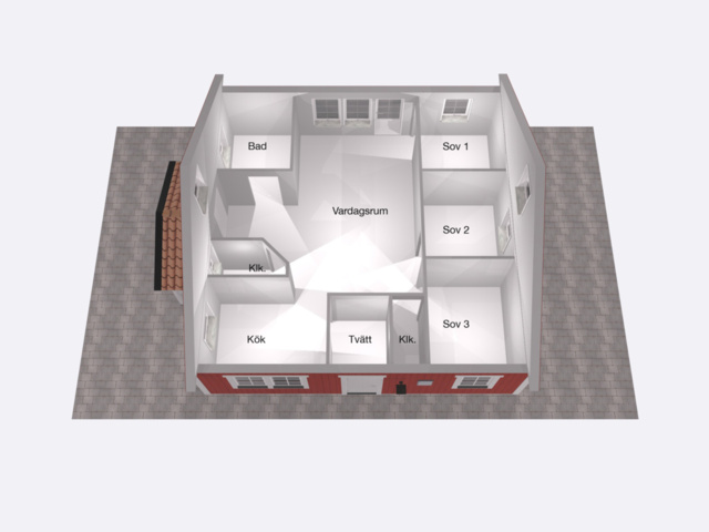 1392013-4 Stomme till en och en halvplansvilla ca 100+60kvm passivhusstandard