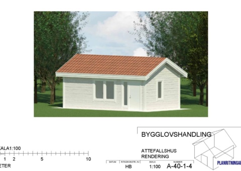 Attefallshus på ca 30 m²