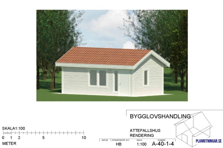 1392018-1 Attefallshus på ca 30 m²
