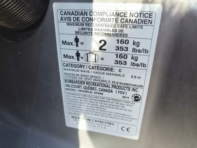 1331762-14 Jet ski Seadoo Spark -2014