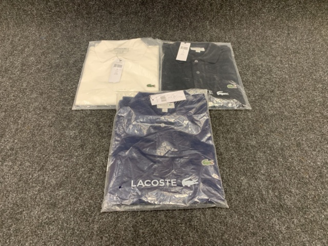1392153-2 3 st Pikétröjor Lacoste Klassisk , Strl S