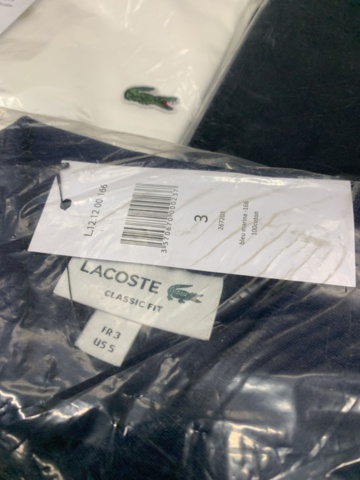 1392153-4 3 st Pikétröjor Lacoste Klassisk , Strl S
