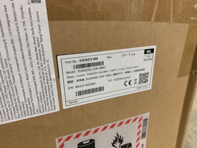 1392233-4 Växelriktare Hybrid HUAWEI SUN2000 20K-MB0 3-fas 20 kW