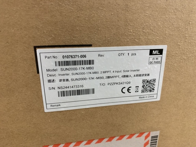 1392495-7 Inverter Hybrid HUAWEI SUN2000 17K-MB0 3-phase 17 kW