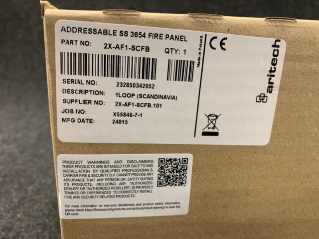 1392519-3 Brandlarmcentral Airtech 2X-AF1-SCFB