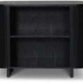 1392731-2 Nova low bookshelf in black stained oak 120x80 cm