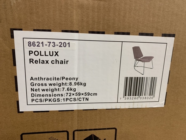 1393228-3 2 st Vilfåtölj Brafab Pollux Rosa/Antracit