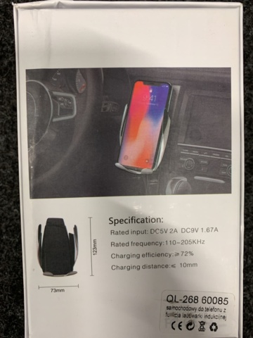 1392919-4 2 st Mobilhållare med trådlös snabbladdning - automatisk