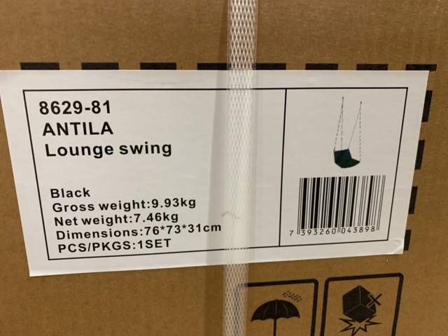 1393182-5 Hänggunga Brafab Antila Svart