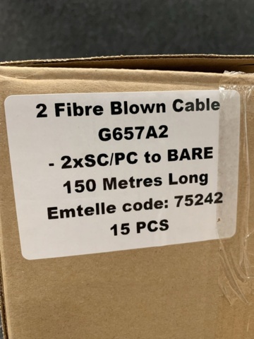 1392515-4 15 st rullar Fiberkabel 2FU 2xSCUPC, 150m