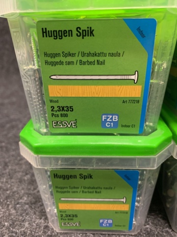 1392548-2 10 st Förpackningar Huggen Spik 2,3x35mm, Essve