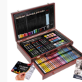 1393982-1 Målarset 148-delar med praktisk trä väska