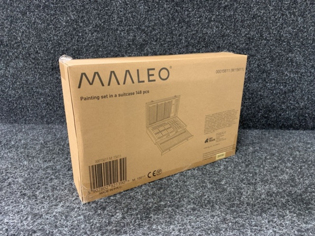 1393982-3 Målarset 148-delar med praktisk trä väska