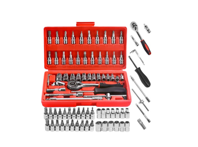 1394039-1 Hylssats 46 delar i vanadium stål