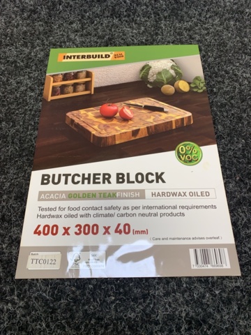 1393760-8 Skärbräda Interbuild Golden Teak 400x300x40mm